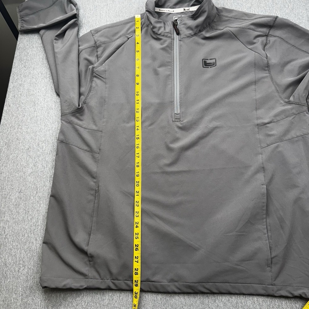 Banded 1/4 Zip Pullover Long Sleeve Size 2XL Gray Hunting Fishing - Picture 9 of 16